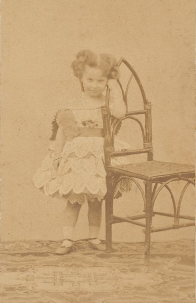 素朴な椅子、1860 年代。 作： Pierre Louis Pierson