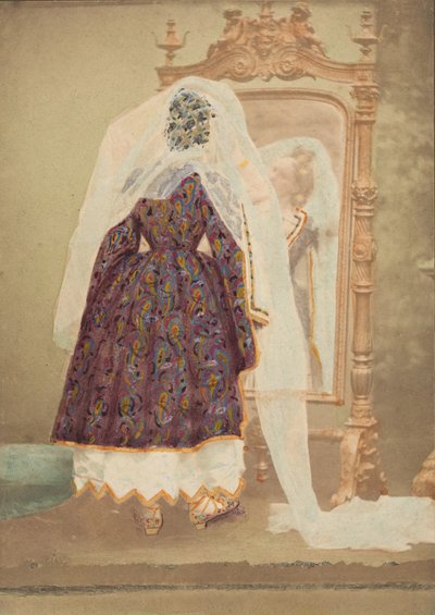 [ジュディスとしてのゴールドピケドレスの伯爵夫人]、1860年代。 作： Pierre Louis Pierson