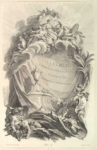 ウィリアム 3 世の墓の口絵 ウィリアム 1 世の墓の口絵..., ca. 1736年。 作： Pierre Louis de Surugue
