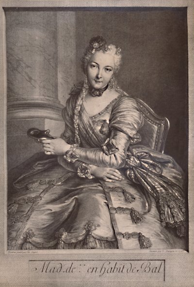 ポンパドゥール夫人、フランス国王ルイ 15 世の愛人、18 世紀、1894 年 作： Pierre Louis de Surugue