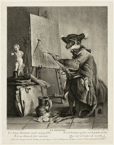 モンキーペインター 作： Pierre Louis de Surugue