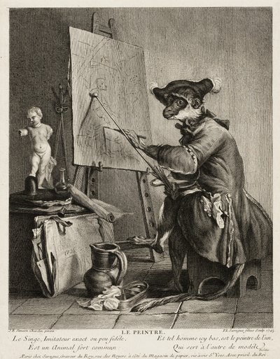 モンキーペインター 作： Pierre Louis de Surugue
