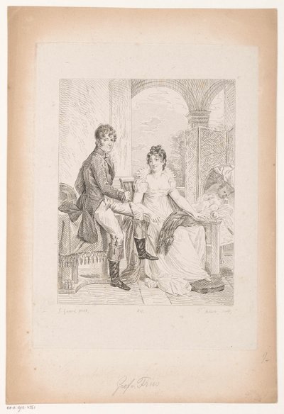 モリッツ・フォン・フリースと彼の妻の肖像 ジェラール男爵の歴史的肖像画のコレクション（シリーズタイトル） Collection des Portraits historiques de Mr. ル・バロン・ジェラール（シリーズタイトル） 作： Pierre Michel Adam