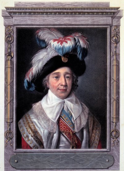 フランス革命。フランスの政治家、ポール・ド・バラス（1755-1829）の肖像。アリクス・ピエール・ミシェル（1762 - 1817）による版画。 作： Pierre Michel Alix
