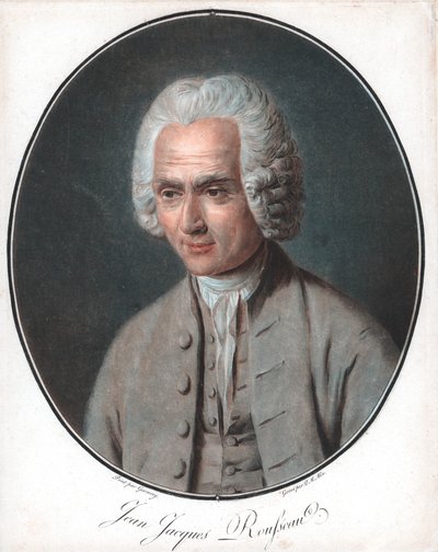 ジャン=ジャック・ルソー 1712-78年、フランスの政治哲学者 作： Pierre Michel Alix