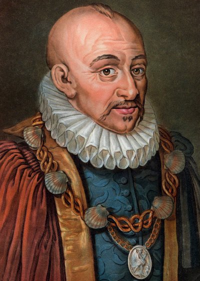 Michel Eyquem de Montaigne 1533-1592 - engraving - 19世紀 - 「Michel Eyquem de Montaigne (1533-1592)の肖像」、フランスの人文主義哲学者。ピエール・ミッシェル・アリックスの版画 作： Pierre Michel Alix