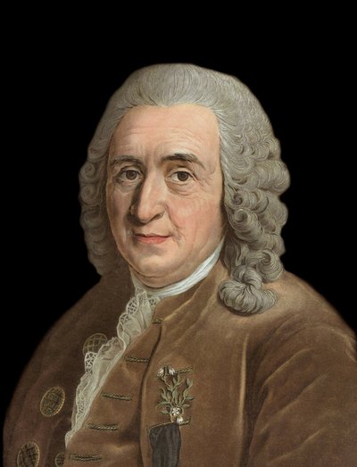 スウェーデンの博物学者、シャルル・リンネ（Carl von Linne, Linneus 1707 - 1778）の肖像 - ピエール・ミシェル・アリクス（1762-1817）によるエングレーヴィング 作： Pierre Michel Alix