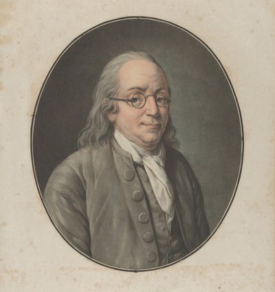 フランクリンの肖像画、ヴァンルーにちなんで、カリフォルニア州。 1795年。 作： Pierre Michel Alix
