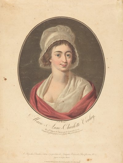 シャルロット・コルデー 作： Pierre Michel Alix after Jean François Garnerey