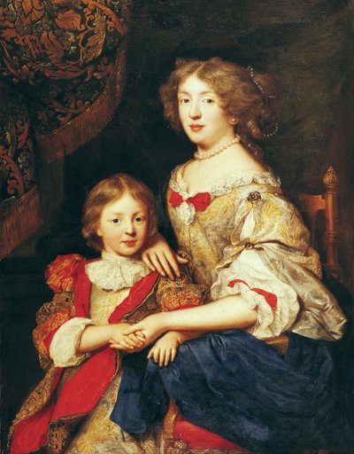 女性と息子 作： Pierre Mignard