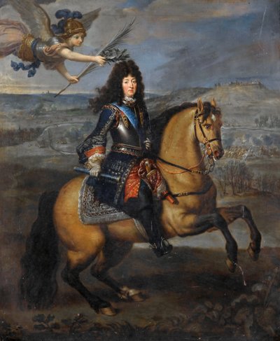 ナミュールの包囲でのルイ14世の乗馬の肖像画 作： Pierre Mignard