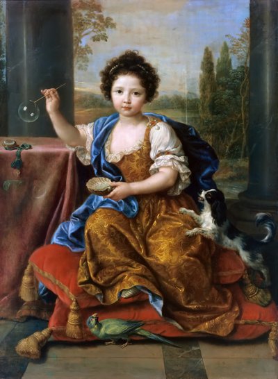 Louise Marie de Bourbon 1674-1681、オルレアン公爵夫人 作： Pierre Mignard