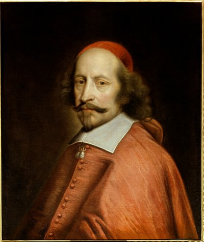 ジュール・マザラン枢機卿（1602-1661）の肖像（ジュリオ・ライモンド・マッツァリーノまたはマザリーノ） ピエール・ミニャール（1612-1695）の絵画 1661年 日0,65x0,55 m シャンティイ、コンデ美術館 - ジュール・マザラン枢機卿の肖像 (1602-1661) (ジュリオ・ライモンド・マッツァリーノまたはマザリーノ) 作： Pierre Mignard
