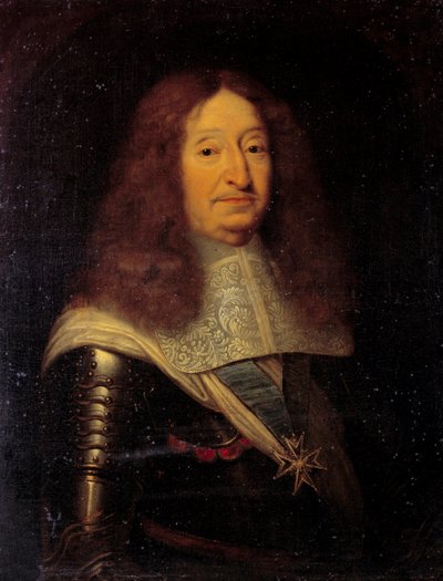 航海監督ヴァンドーム・ボーフォール公爵セザール（1594-1665）の肖像 ピエール・ミニャール（1612-1695）による絵画 17世紀 太陽。0,81x0,63 m ヴェルサイユ、 msueee du chateau 作： Pierre Mignard