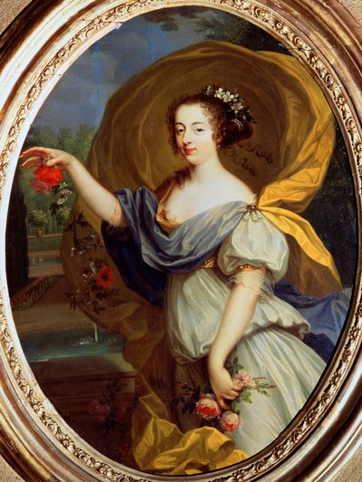 ヴァリエール公爵夫人のフローラとしての肖像、17世紀。 作： Pierre Mignard