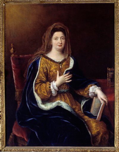 ルイ14世の愛人であったマントノン侯爵夫人フランソワーズ・ドービーニュ（1635年～1719年）の肖像。ピエール・ミニャール（1612-1695）の絵画 作： Pierre Mignard