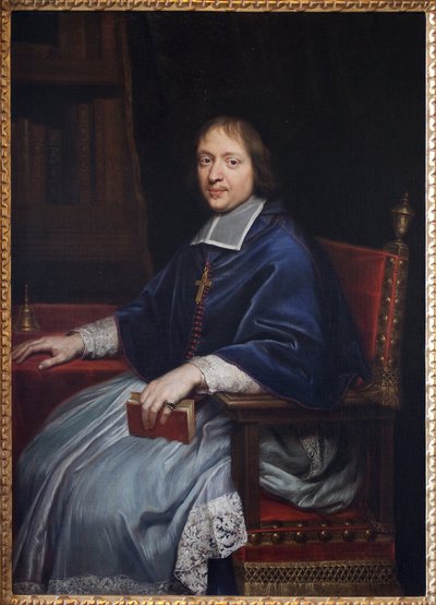 ジャック・ベニーニュ(Jacques-Benigne) ボスエ(1627-1704)がコンドム(Gers)の前夜祭に初めて任命された時の、彼の図書館での肖像。ピエール・ミニャール（1612-1695）による絵画、油彩・キャンバス 作： Pierre Mignard