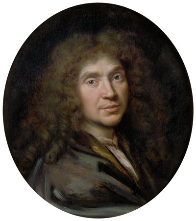 著者の肖像画Moliére1622-1673、ca 1658 作： Pierre Mignard