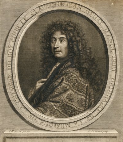 作曲家ジャン・アンリ・ダングルベールの肖像1629-1691、1689 作： Pierre Mignard