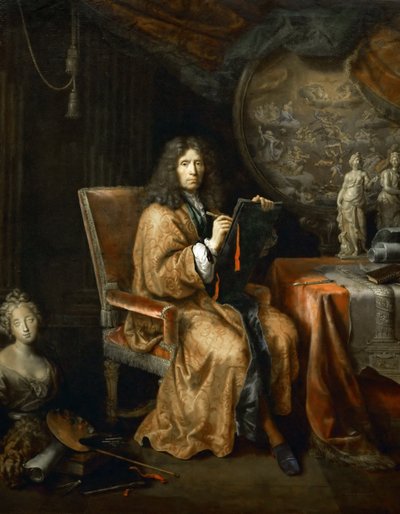 自画像、1680 年から 1690 年の間。 作： Pierre Mignard