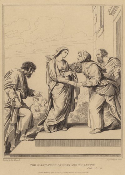 メアリーとエリザベスの挨拶、ルーク 作： Pierre Mignard
