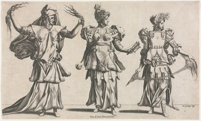 三つの運命」衣装デザイン、1534年頃 作： Pierre Milan