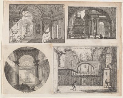 円形寺院の前のポーチ 作： Pierre Moreau