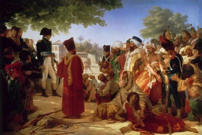 フランス語：  ボナパルト、カイロの反乱軍に恩寵を与える 23.1798年10月23日、カイロで反乱軍を赦免するナポレオン・ボナパルト 作： ピエール・ナルシス・ゲラン