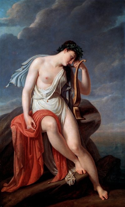 レフカダの断崖のサッフォー、19 世紀初頭。 作： Pierre Narcisse Guérin Baron