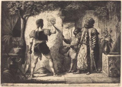 トルコのドレスを着た男性を描くアーティスト 作： Pierre Nolasque Bergeret