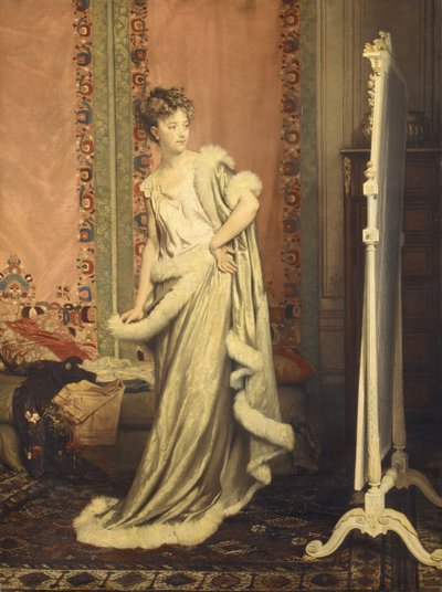 鏡の前、1873年。 作： Pierre Paul Lêon Glaize