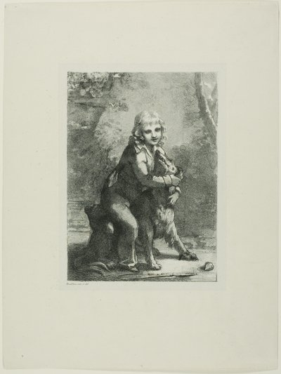 犬を連れた少年 作： Pierre Paul Prud