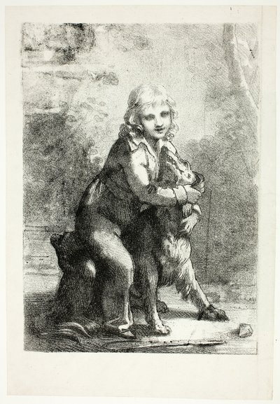 犬と子供 作： Pierre Paul Prud