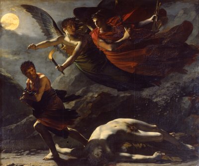 「犯罪を追求する正義と神の復讐」、1808年。 作： Pierre Paul Prud