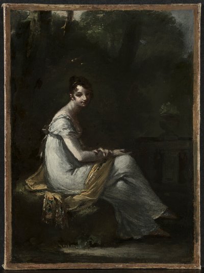 デュフレーヌ夫人、1816年頃（油彩、紙、布張り） 作： Pierre Paul Prud