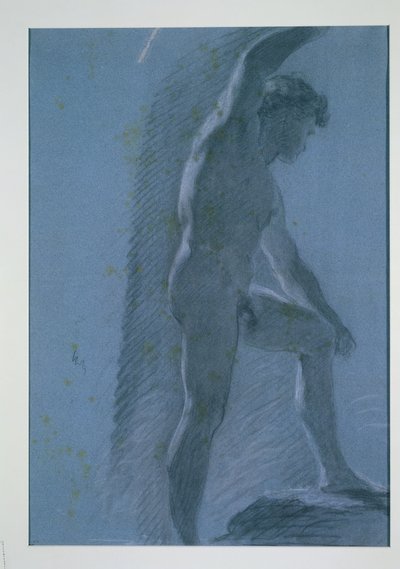 男性ヌードの研究 (裏面) 作： Pierre Paul Prud