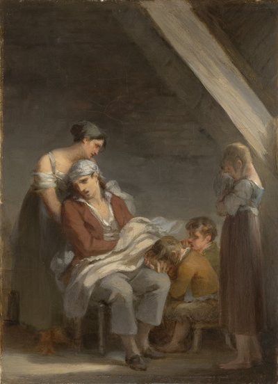 荒廃した家族（悲しみに打たれた家族）、1821 作： Pierre Paul Prudhon