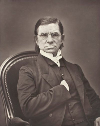 エミール・リトレ フランスの辞書編集者および哲学者、1801～1881年頃。 1876年。 作： Pierre Petit