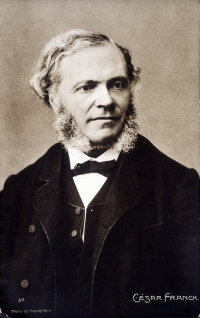 ベルギー出身のフランス人作曲家・オルガン奏者、セザール・フランク（1822-1890）の肖像。 作： Pierre Petit