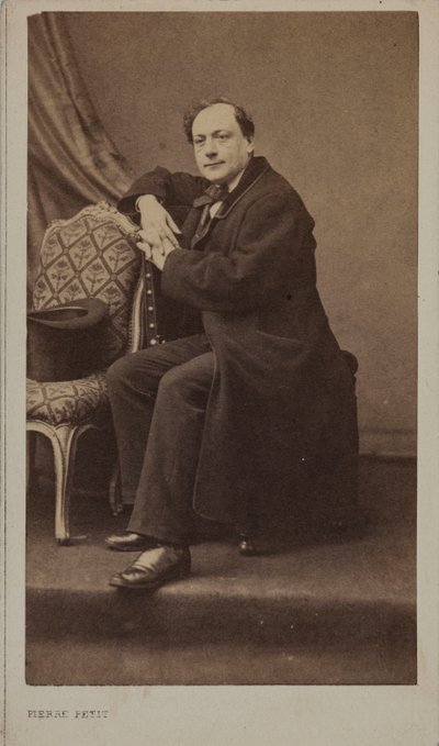 詩人テオドール・ド・バンヴィルの肖像画（1823～1891年）。 作： Pierre Petit