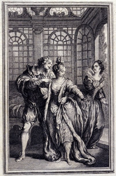 La fiancee du roi de Garbe - in the "Tales et nouvelles en vers" by Jean La Fontaine.1776.イラスト：P.P.Choffard 作： Pierre Philippe Choffard