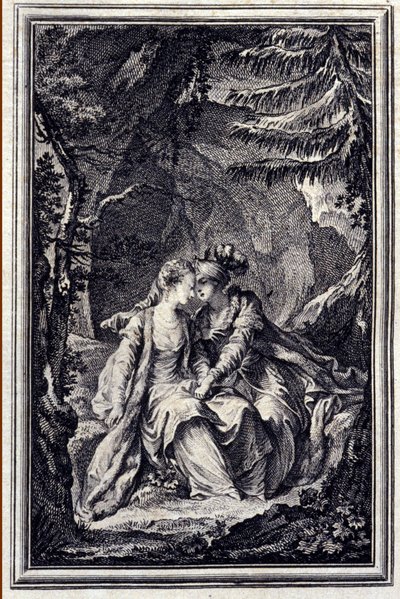 La fiancee du roi de Garbe - in the "Tales et nouvelles en vers" by Jean La Fontaine.1776.イラスト：P.P.Choffard 作： Pierre Philippe Choffard