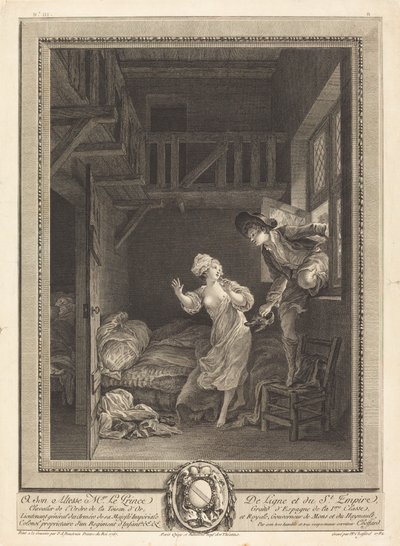 そっと歩き、そっと話す 作： Pierre Philippe Choffard after Pierre Antoine Baudouin