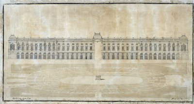 建築の話「マルセイユのロワイヤル広場計画、内部立面図」1686年（図面 作： Pierre Puget
