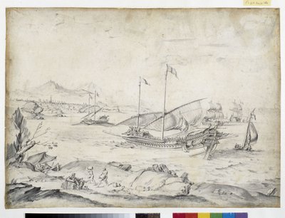 マルセイユの港の風景（図面 作： Pierre Puget