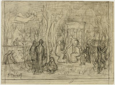 The Sacred Grove, Beloved of the Arts and the Muses のための作曲研究 作： Pierre Puvis de Chavannes