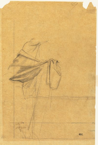カーテンの研究、後半1800年代。 作： Pierre Puvis de Chavannes
