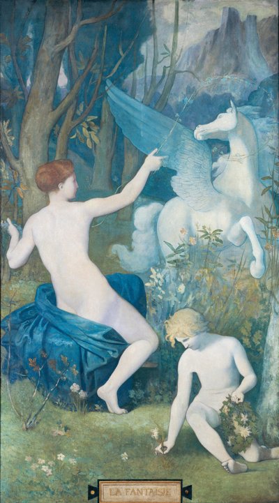 ピュヴィス・ド・シャヴァンヌによるファンタジー、ピエール・セシル (1824-1898) 作： Pierre Puvis de Chavannes
