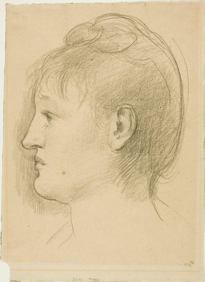 女性の頭 作： Pierre Puvis de Chavannes