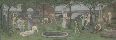 アートとネイチャーの間、カリフォルニア州。 1890-95。 作： Pierre Puvis de Chavannes